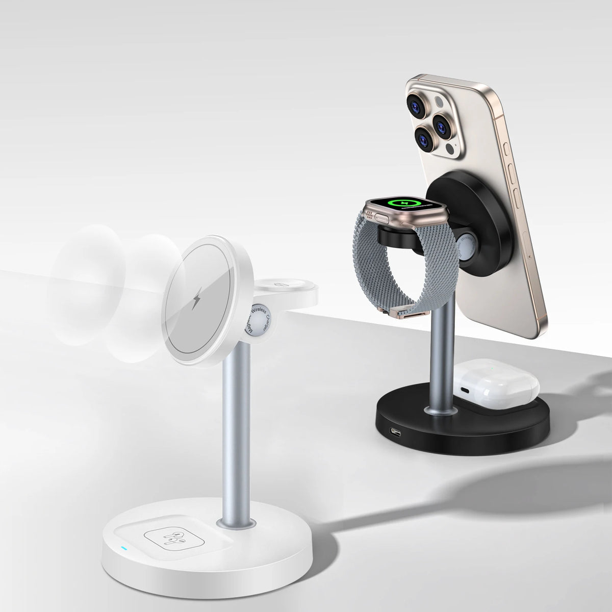 3-in-1 Magnetic Wireless Charging Stand For Apple Devices
