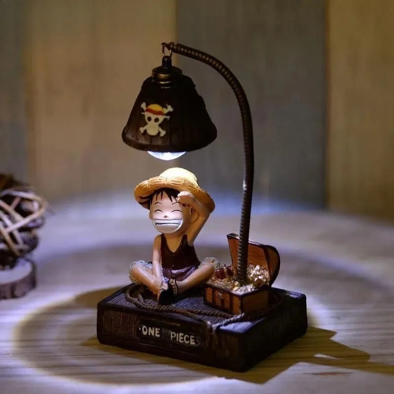 Anime Pirate Luffy LED Night Light Figure For Bedroom