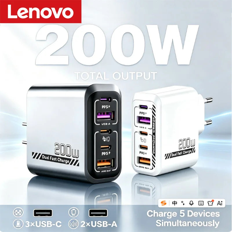 GaN 120W Multi-Port USB PD Travel Wall Charger