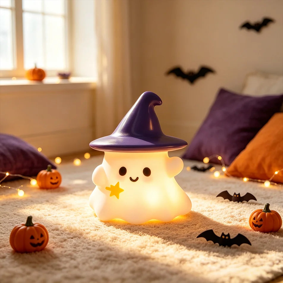 Halloween Ghost Pumpkin Silicone LED Night Light Decor