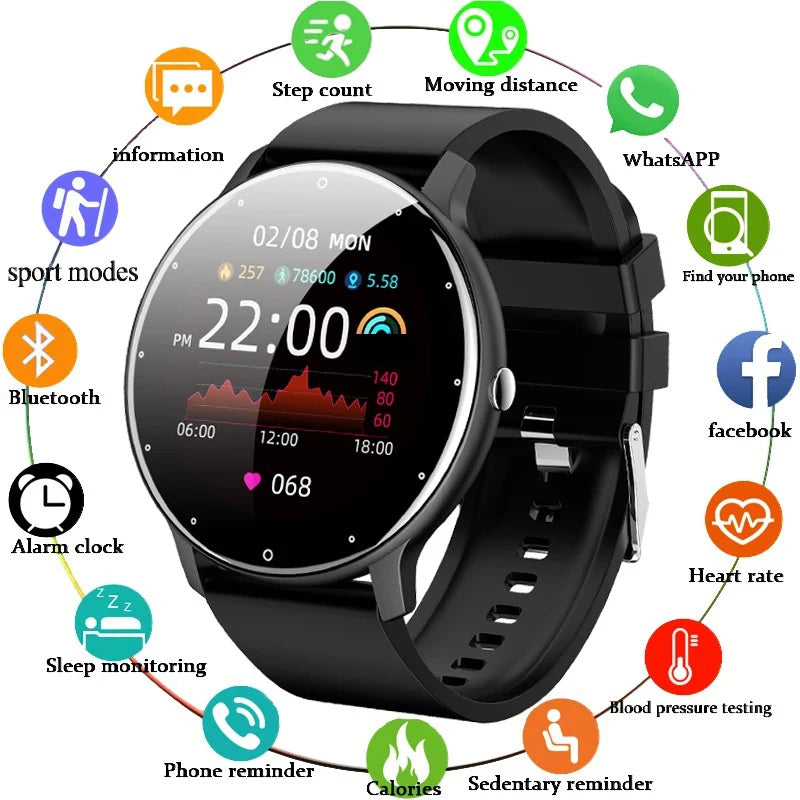 Waterproof Smart Watch With Heart Rate & Fitness Tracking