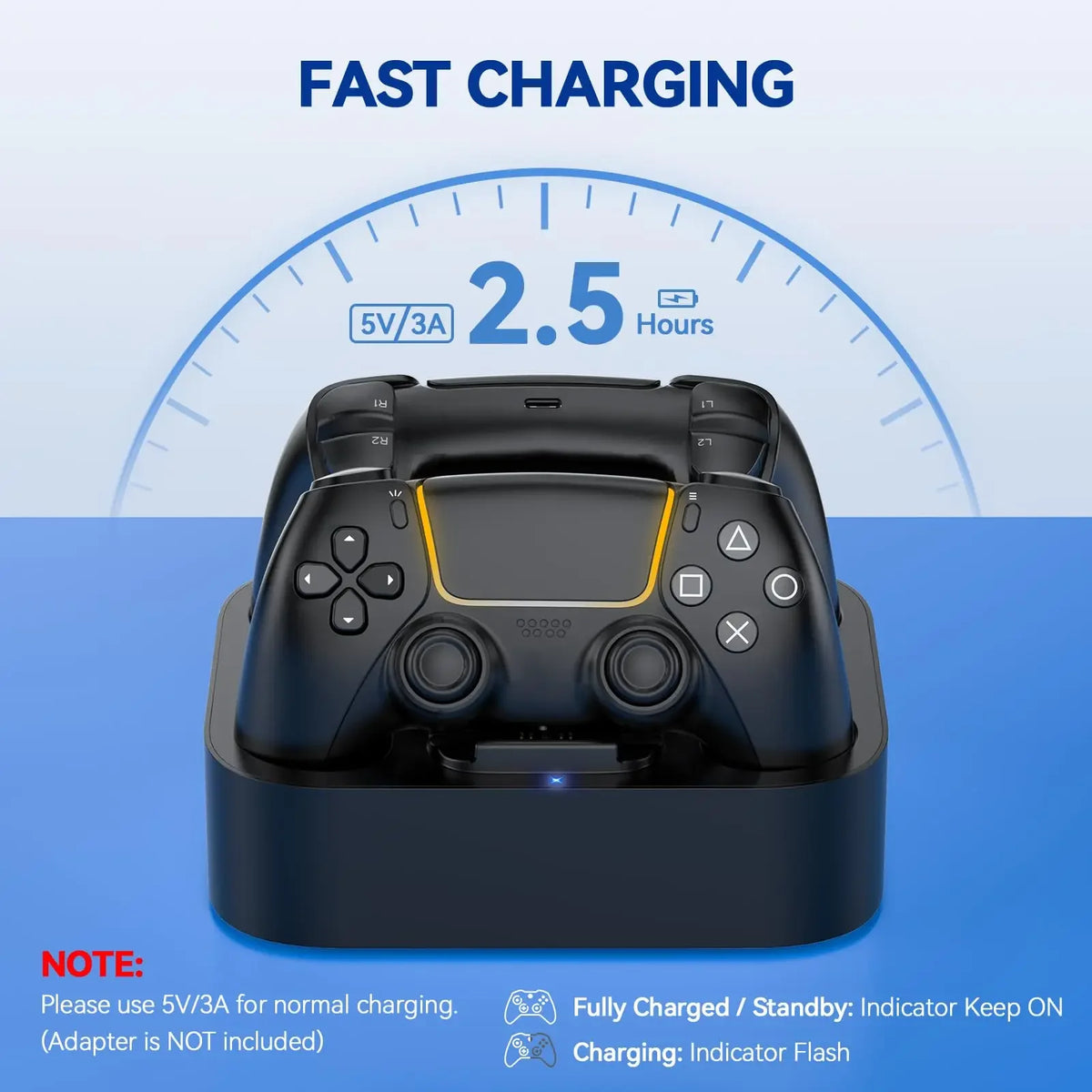 PS5 Controller Charging Station Dock – Fast Dual Charging