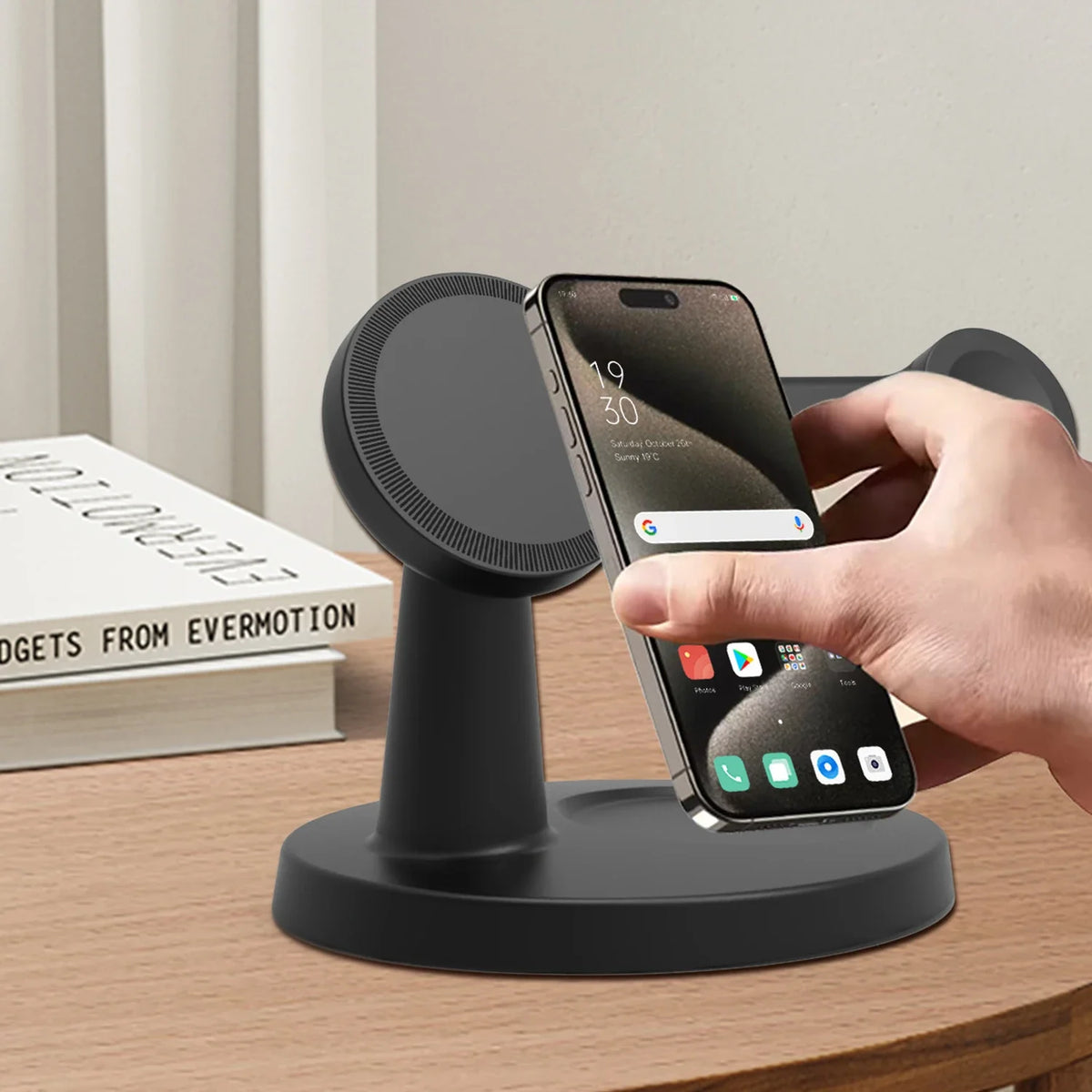 3-in-1 Magnetic Wireless Charging Stand for Apple