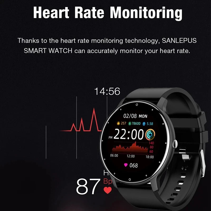 Waterproof Smart Watch With Heart Rate & Fitness Tracking