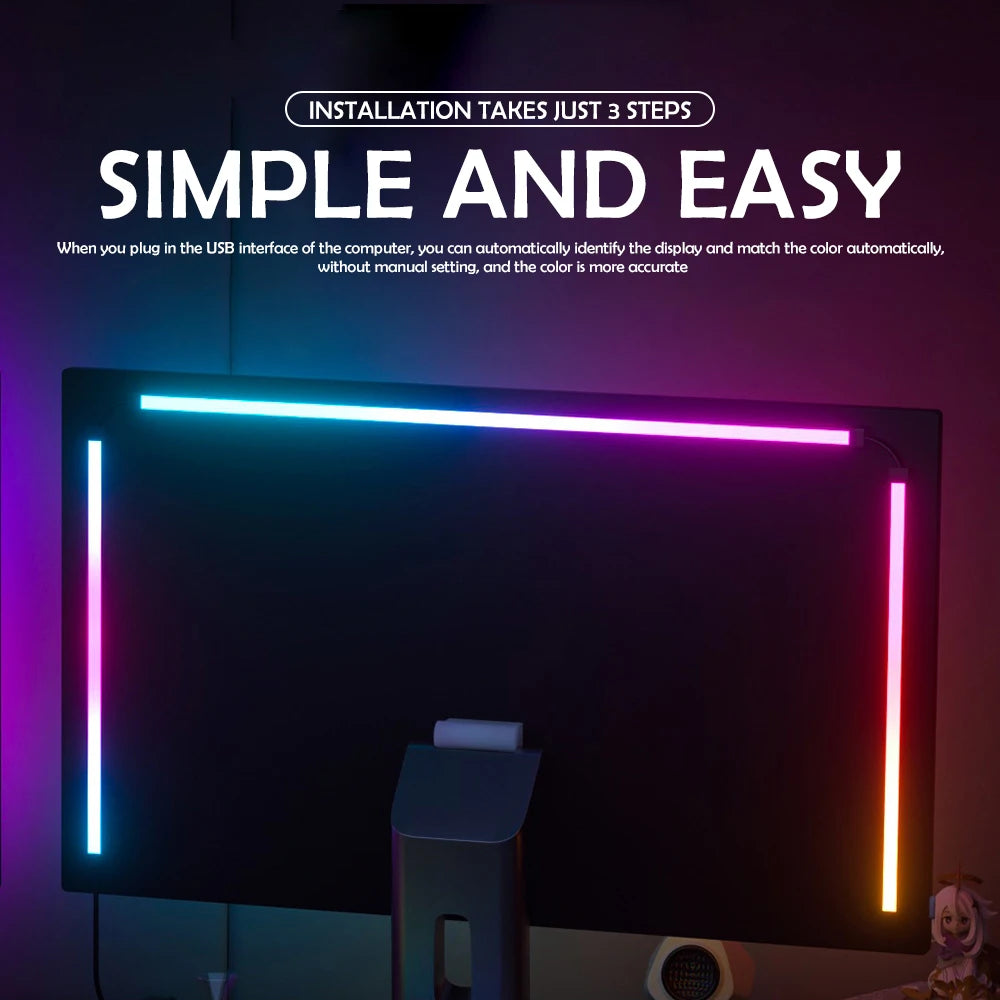 RGB Monitor Backlight Strip – Screen Sync & Music Mode
