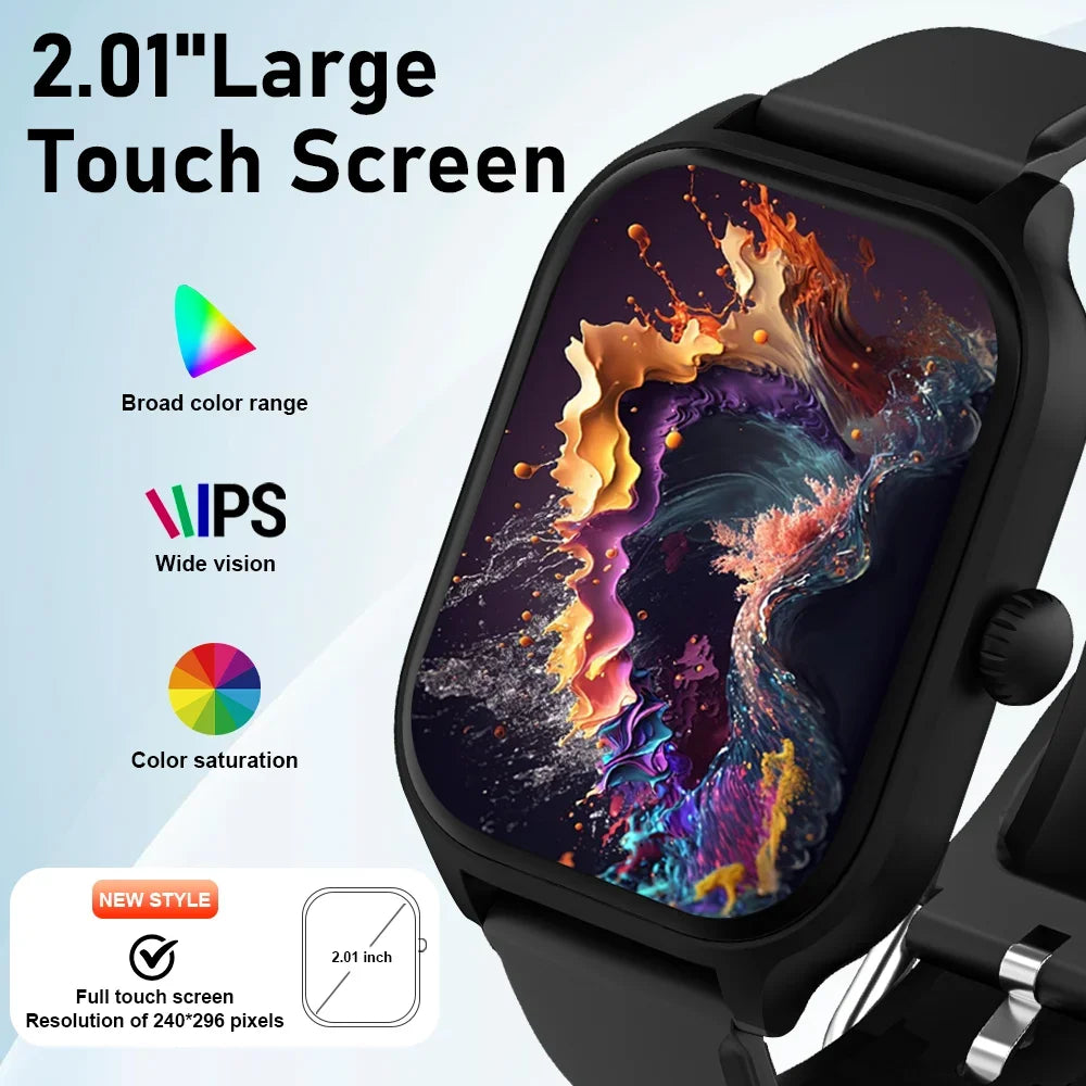 2.01" Bluetooth Smart Watch With Call & Fitness Tracking