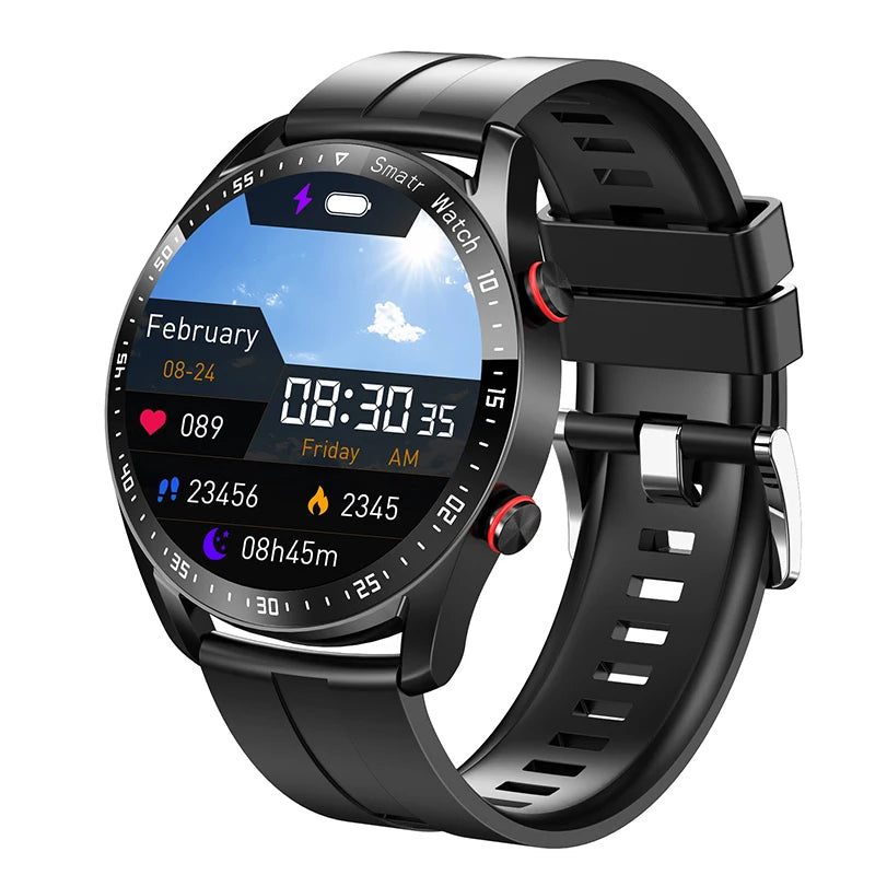 black Color Men’s Bluetooth Calling Smartwatch With Heart Rate