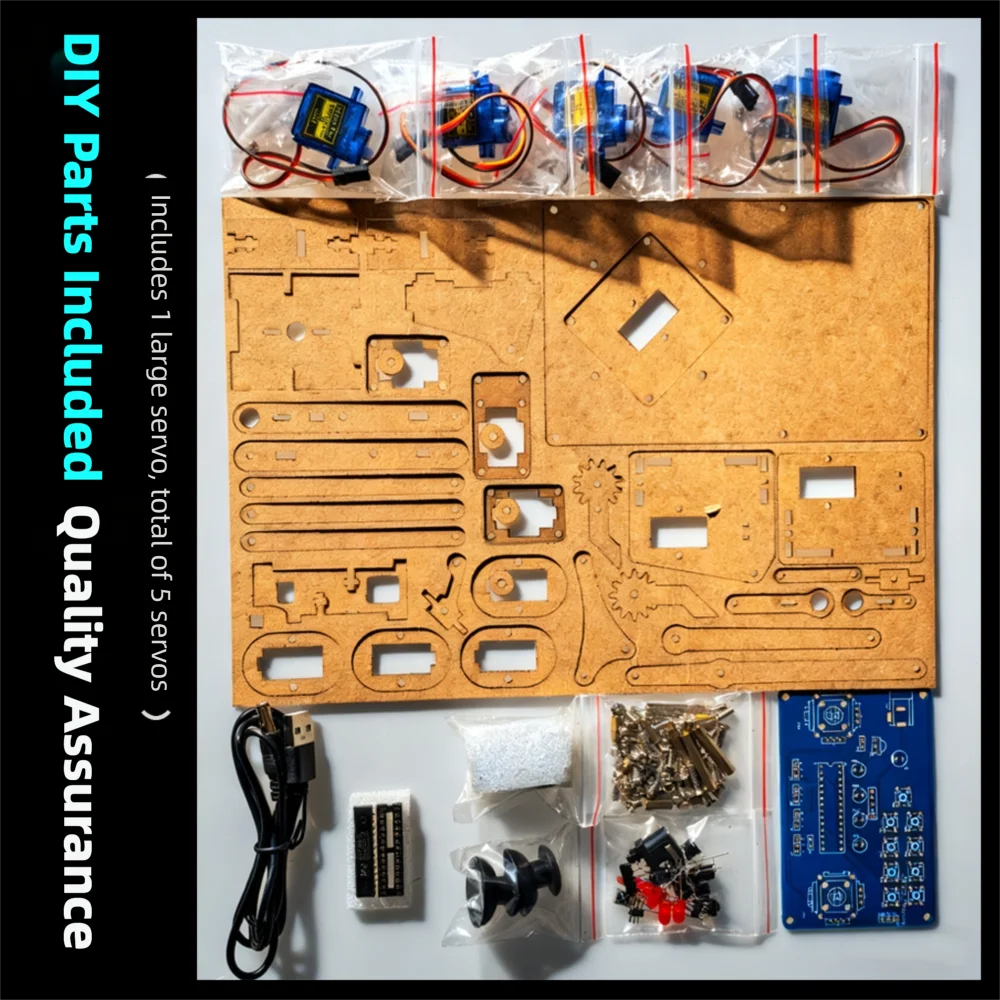 DIY Robotic Arm Construction Kit – Acrylic Servo Robot