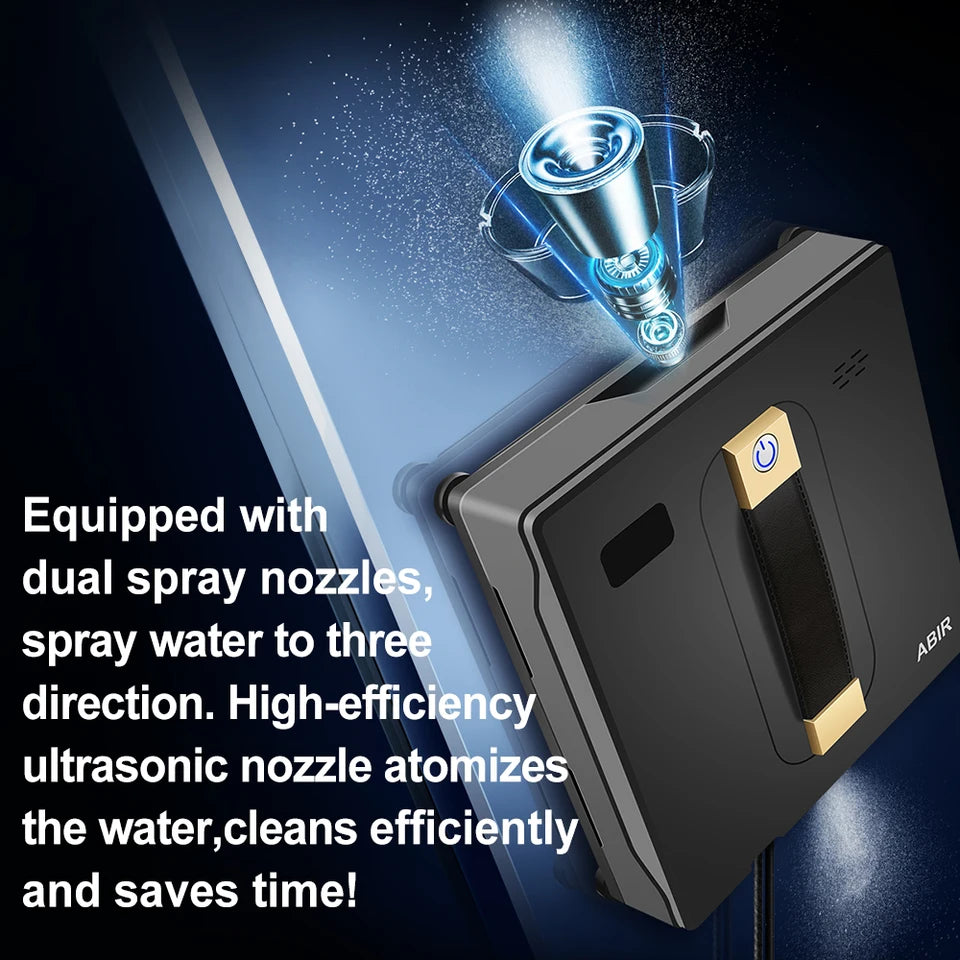 Smart Window Cleaning Robot With Dual Spray & 3000Pa Suction