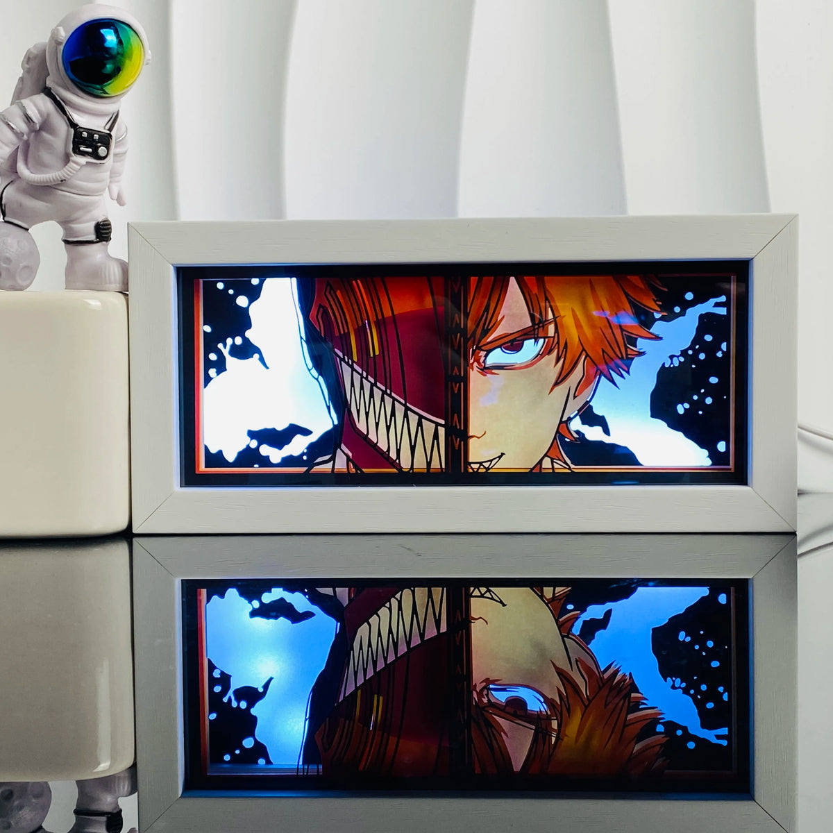 14-RGB Color Anime Paper Cut Shadow Light Box Night Light Decor
