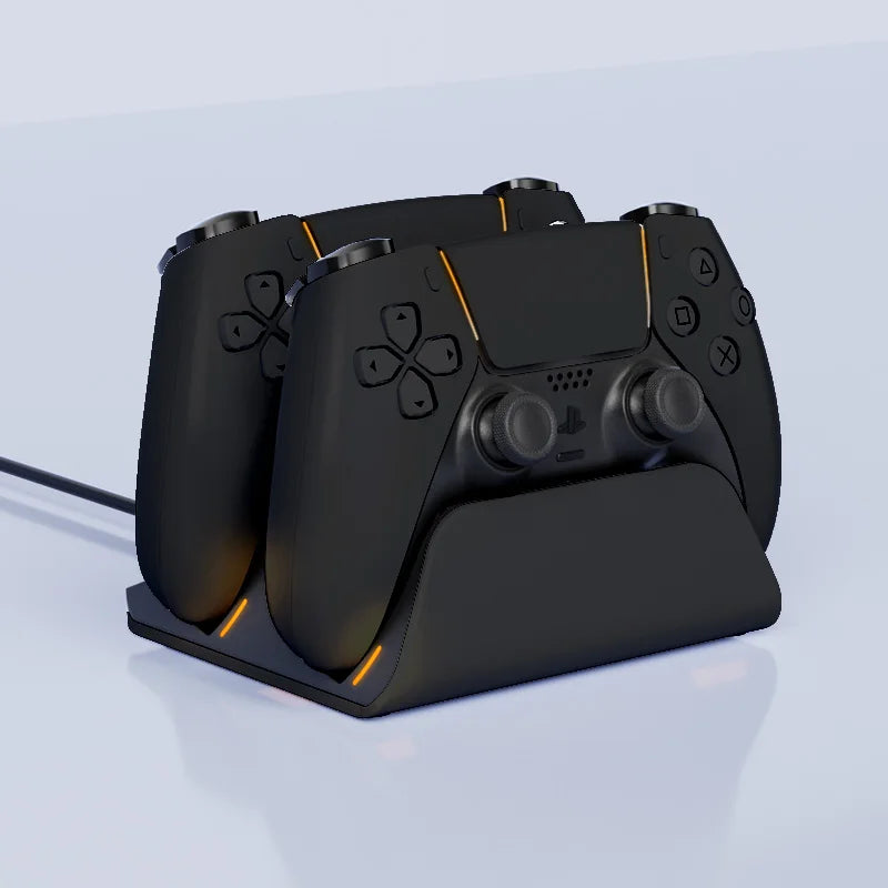 Black Color Dual Charging Dock for PS5 Controllers – Compact Stand