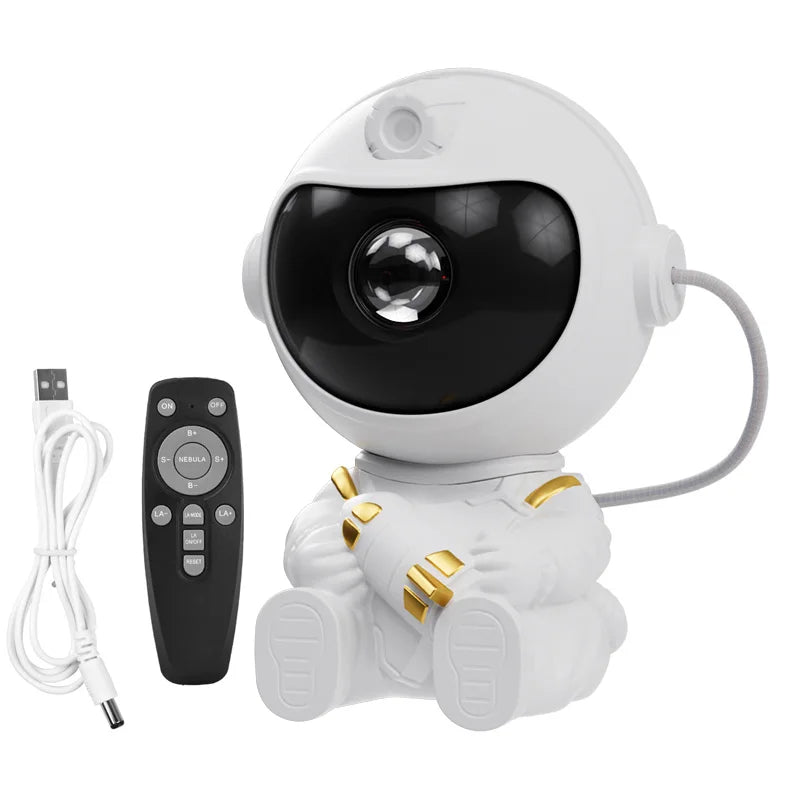 Aircraft Emitting Color Astronaut Galaxy Projector Night Light For Kids Bedrooms