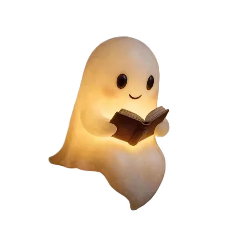 Ghost Book Lamp Color Ghost Reading LED Night Light Halloween Desk Decor