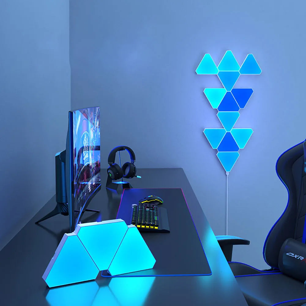 RGB Triangular Wall Lamp – Smart Rhythm LED Light
