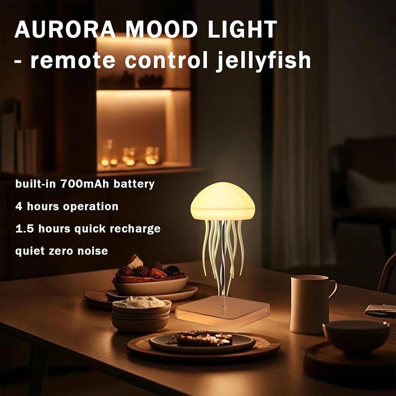 LED Jellyfish Night Light – RGB Gradient With Remote