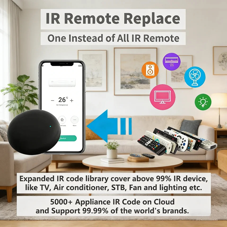 WiFi Bluetooth Universal IR Remote Control Hub