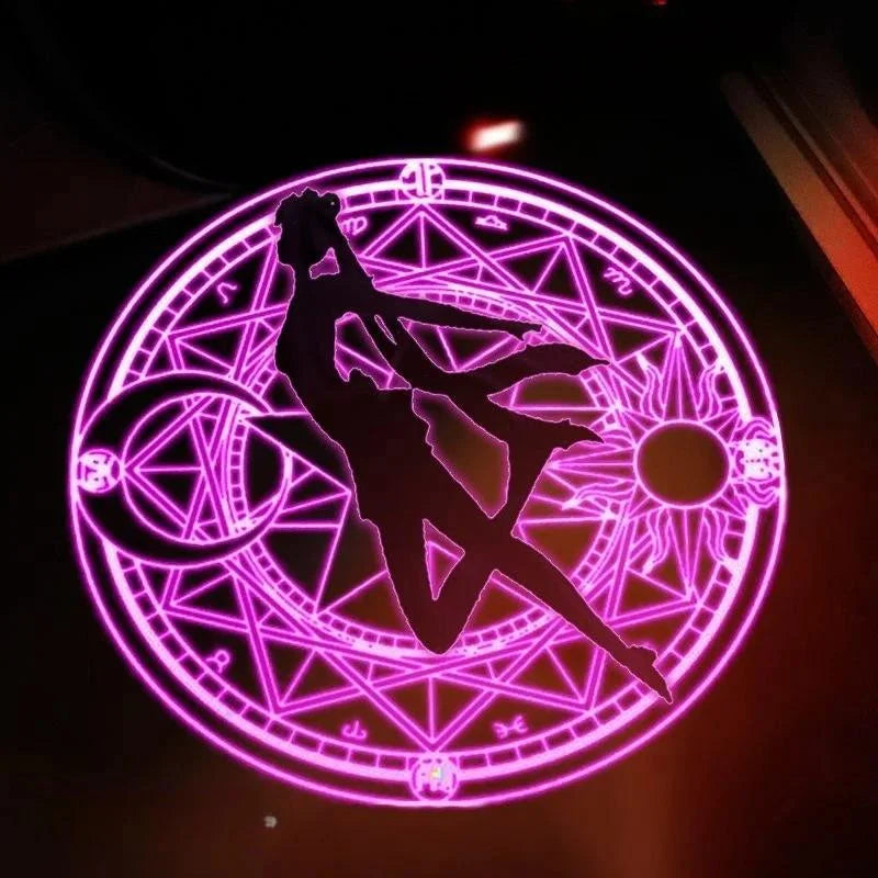 1 Color Anime Car Door Projector Light – Cute Welcome Lamp