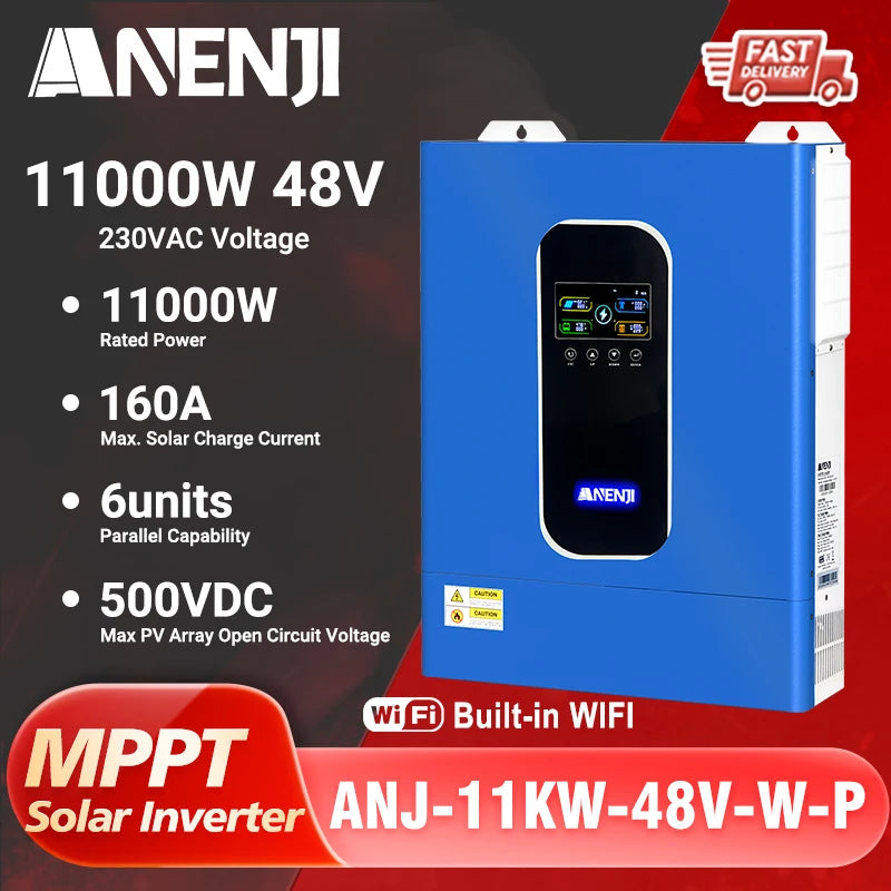 11KW 48V Hybrid Solar Inverter With Dual MPPT Controller