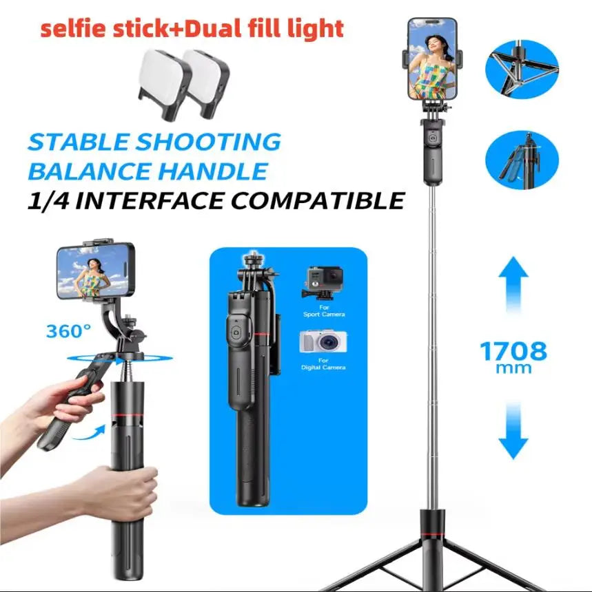 Option 2 Color Bluetooth Selfie Stick Tripod with 1708 mm Extendable Pole