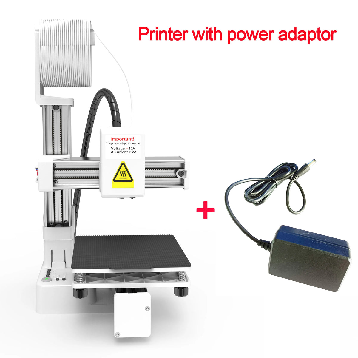 white color Compact Entry-Level 3D Printer – PLA/TPU FDM Desktop