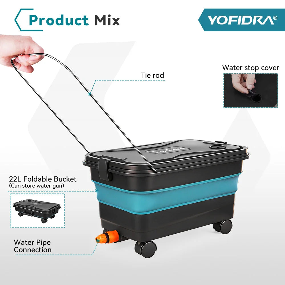 Cordless Brushless Pressure Washer 200 Bar 6‑in‑1 Nozzle