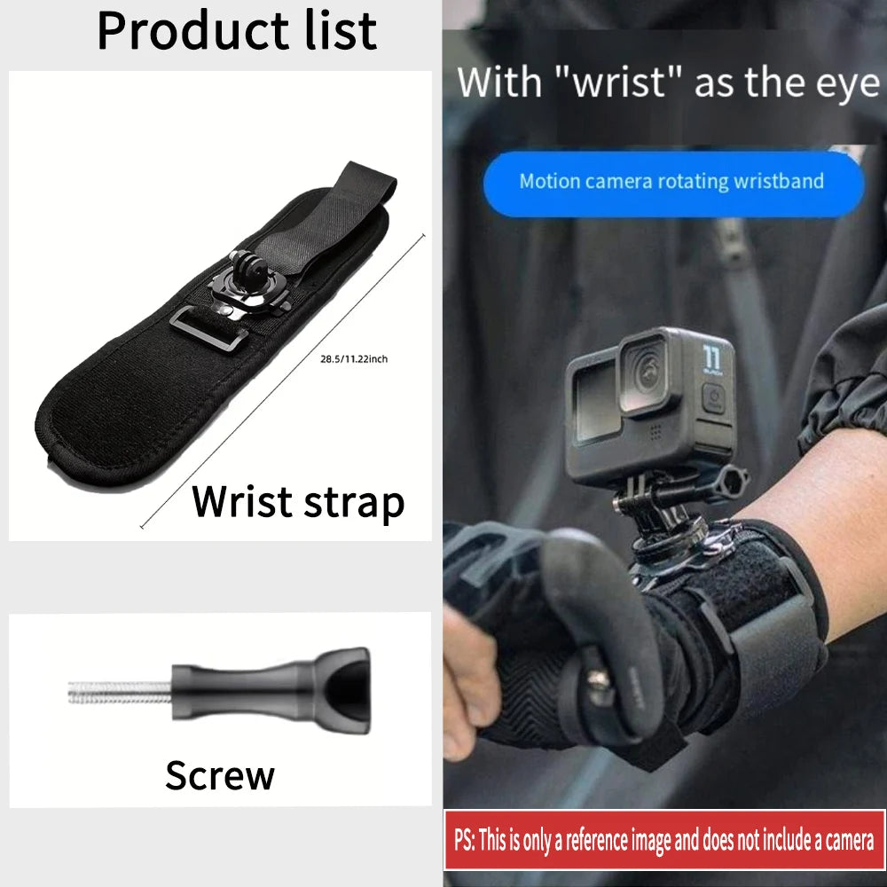 Wrist strap 2in1 Color Adjustable Chest Mount Harness For Action Cameras & Phones