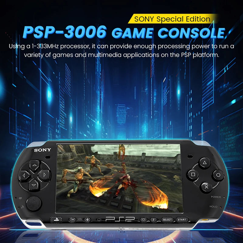 PSP 3000 Handheld Game Console – Refurbished With 20 Games