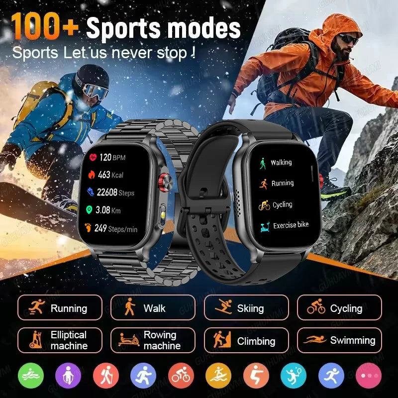 Rugged AMOLED Smart Watch With GPS, Flashlight & Calls