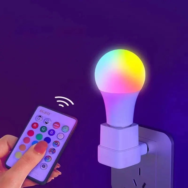 RGB LED E27 Light Bulb with Remote – 16-Color Dimmable