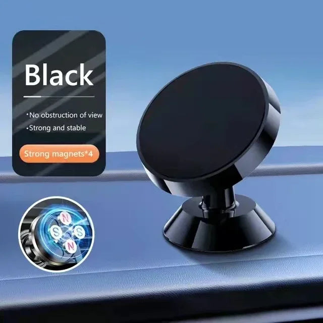 Black-Rotate Color Magnetic Car Phone Holder Stand – Strong Universal Mount