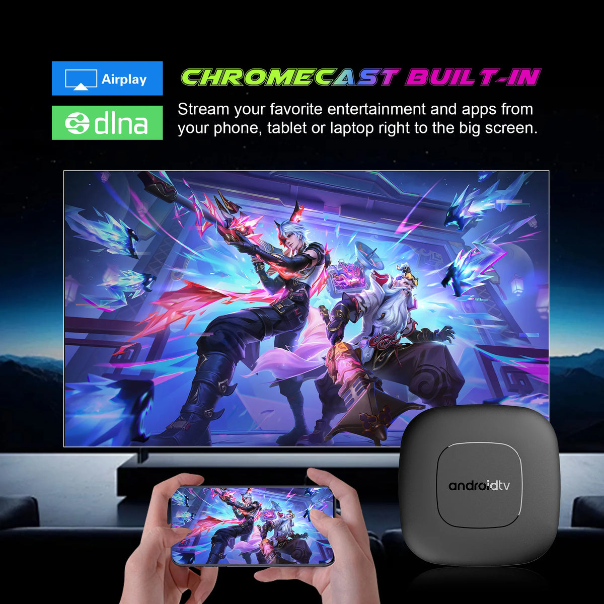 Android TV Box With 4K Streaming And Google Assistant