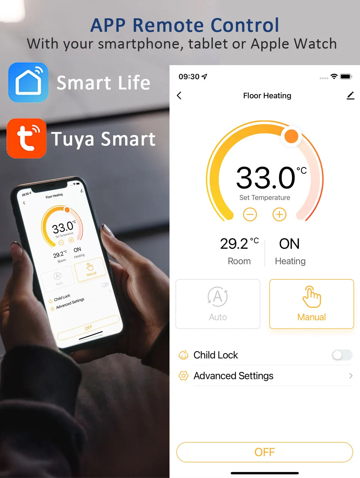 WiFi RF Smart Thermostat For Boiler And Electric Heating