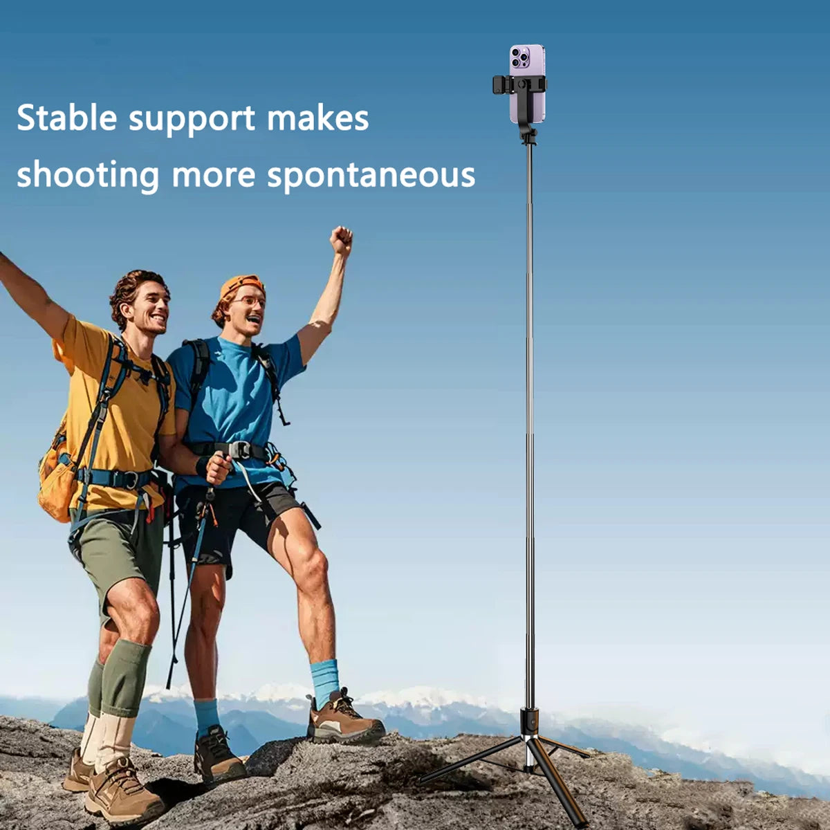 Bluetooth Telescopic Selfie Stick Tripod for Smartphones