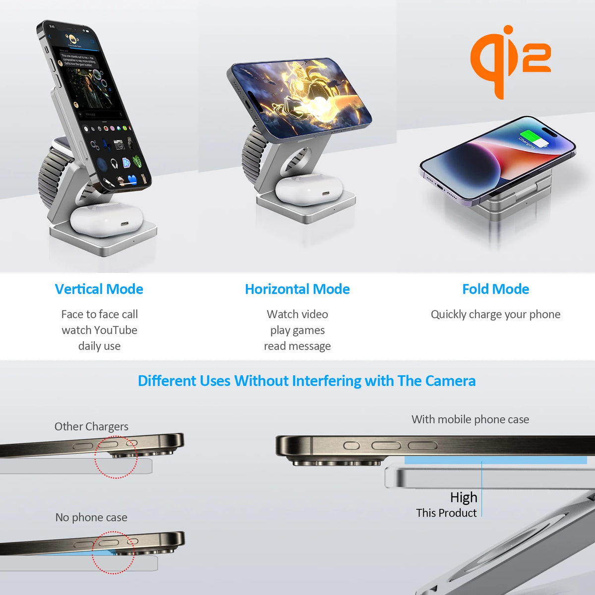 3-in-1 Magnetic Wireless Charging Station for Apple