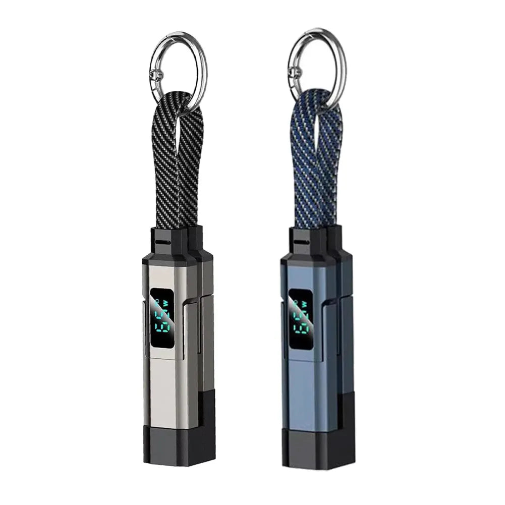 SET2 Color 65W 4-in-1 Keychain Charging Cable With Power Display