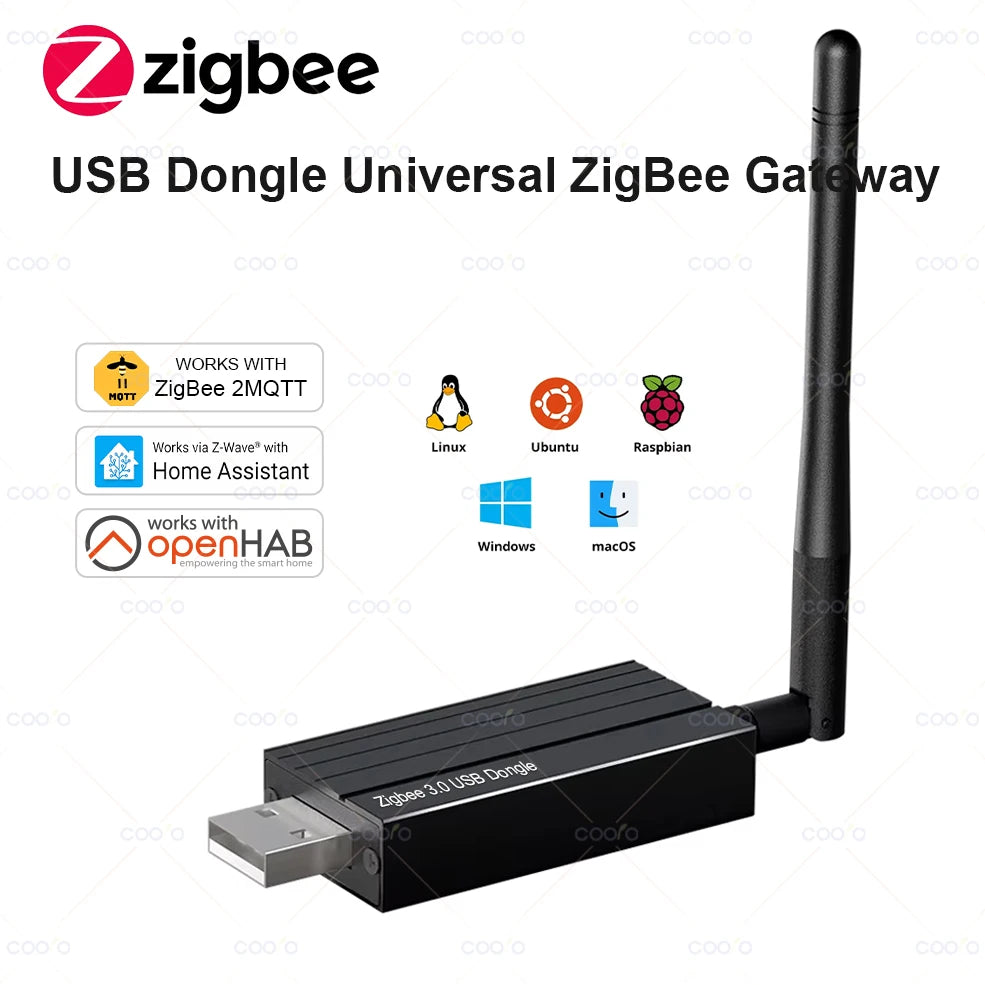 Zigbee3.0 USB Dongle Color Zigbee 3.0 USB Dongle Gateway – Home Assistant & MQTT
