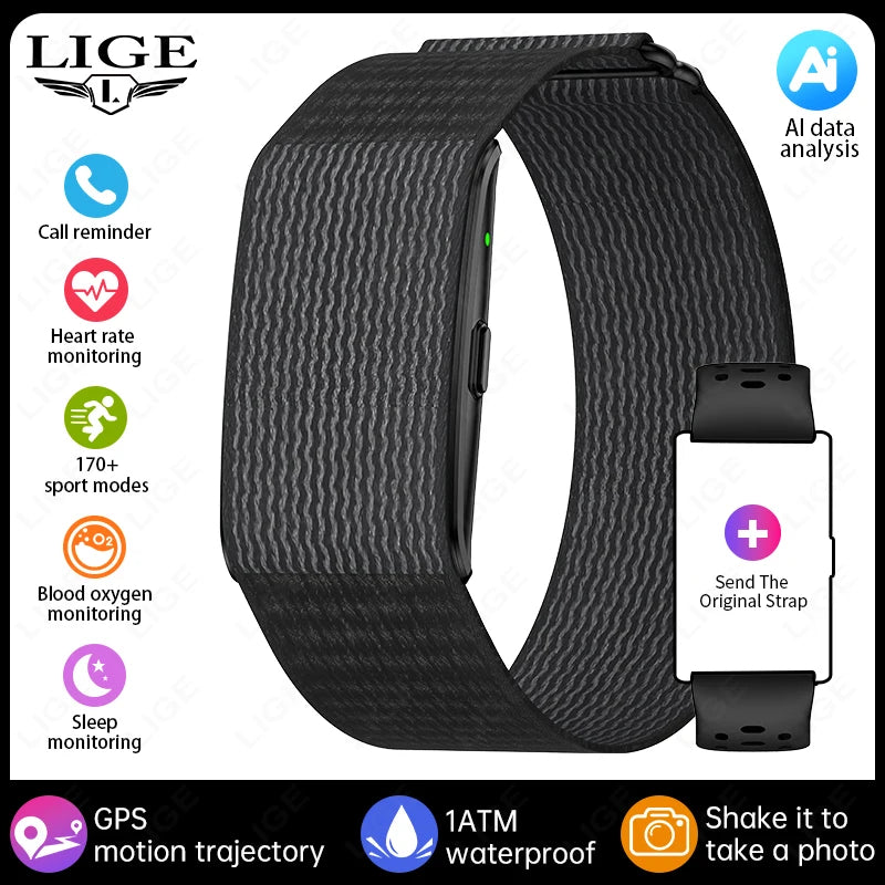 Double strap Color Screenless Smart Fitness Wristband With AI Health Report