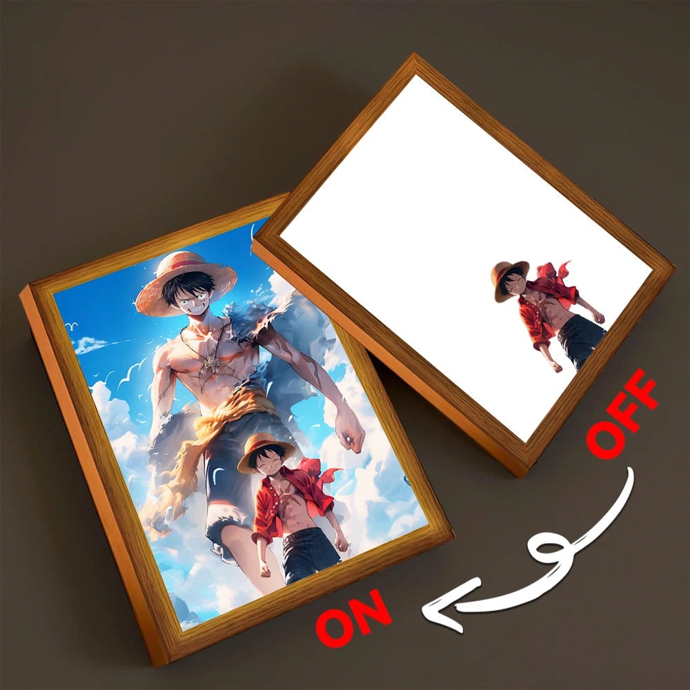 One 03 Emitting Color Anime LED Night Light Photo Frame – One Piece Design