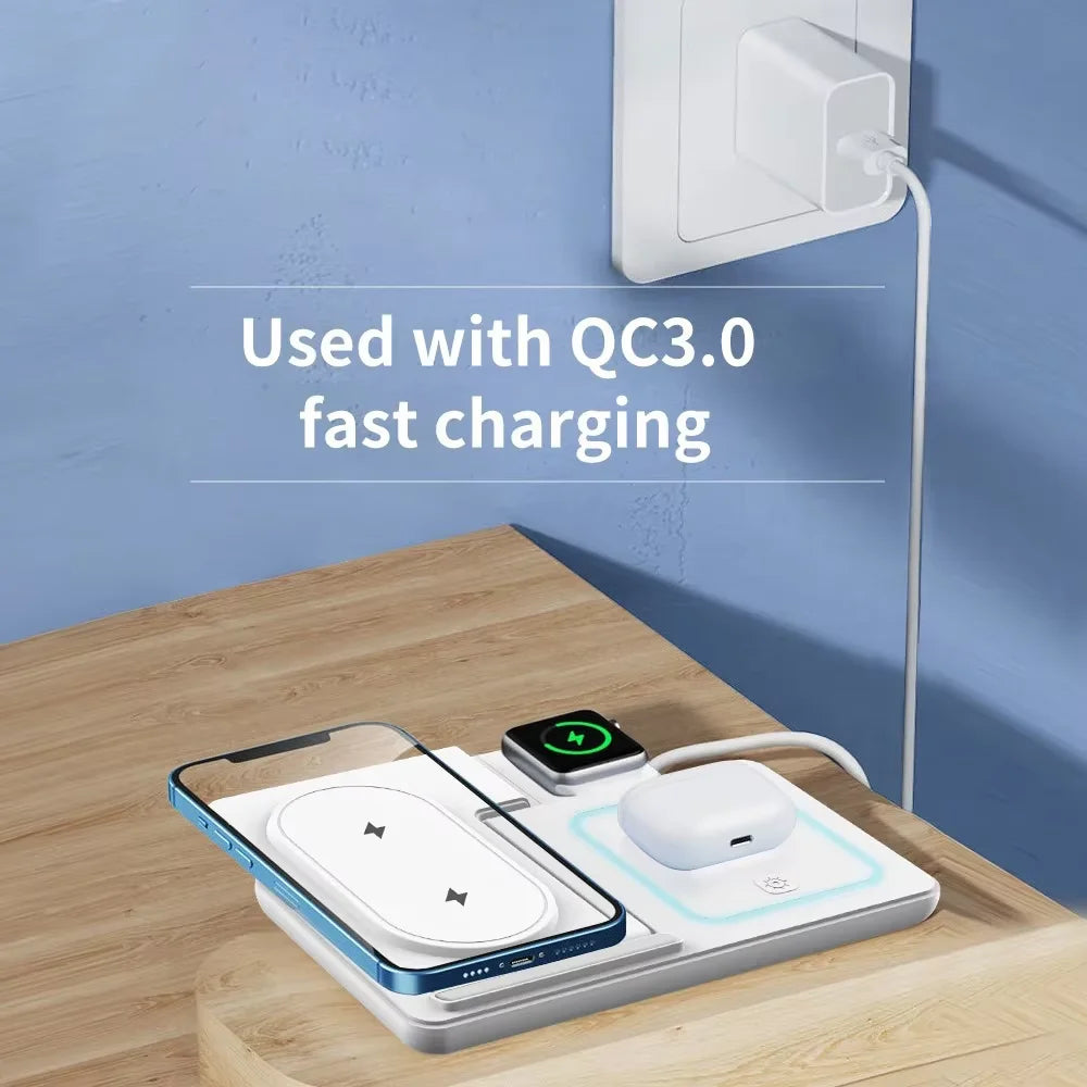 3-in-1 Magnetic Wireless Charging Stand for Apple Devices