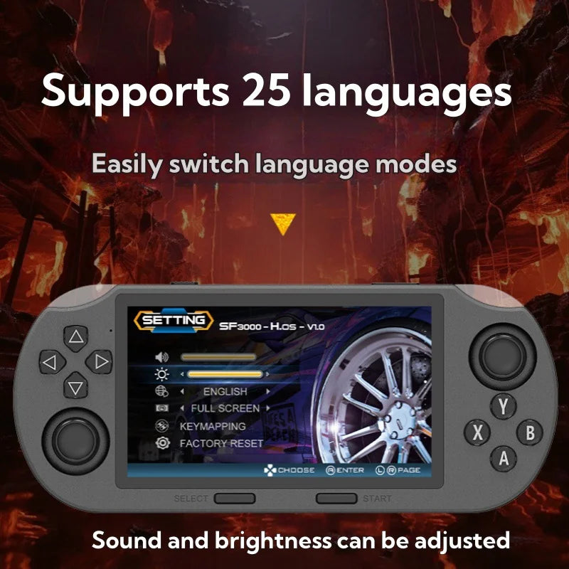 Retro Handheld Game Console 4.5" IPS Screen Linux