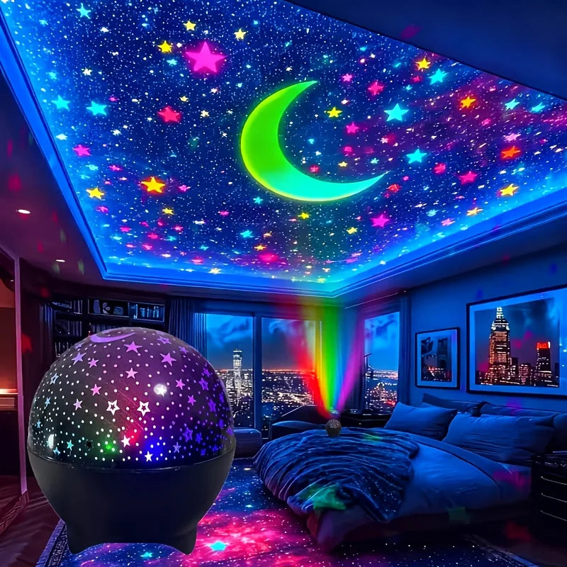 LED Starry Sky Night Light Projector – RGB USB Galaxy Lamp