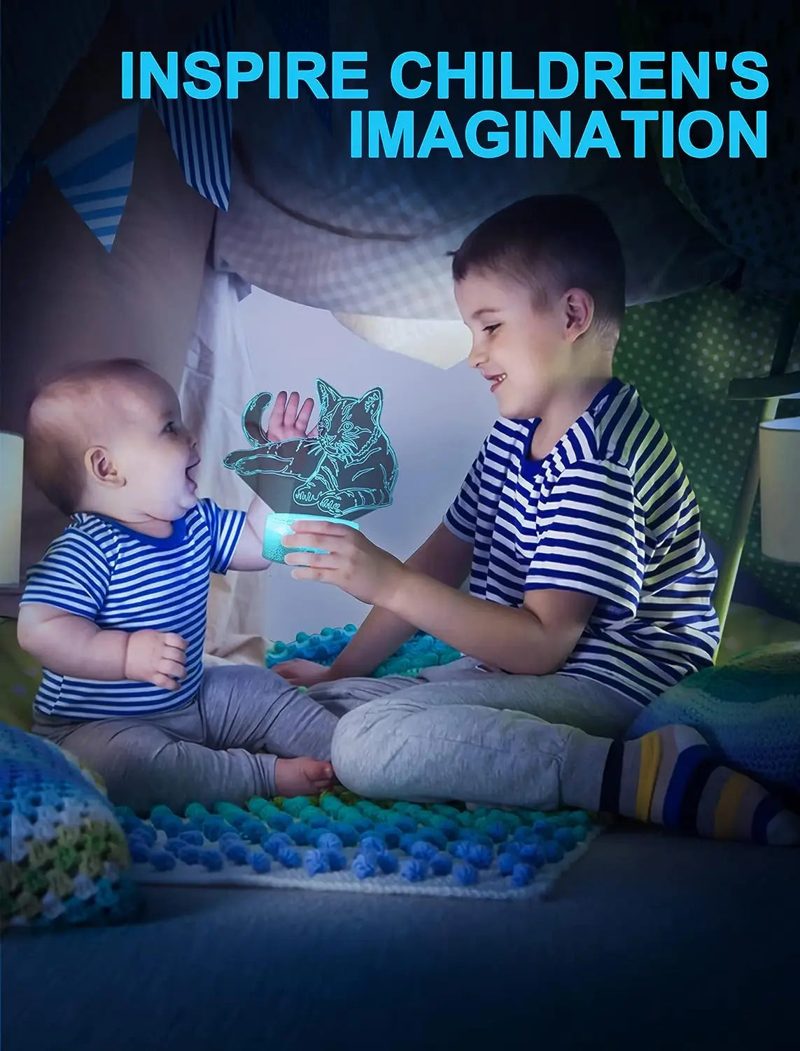 Anime Cat 3D LED Night Light – Touch Table Lamp For Kids