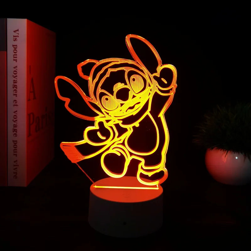 9 Color 3D Illusion Stitch LED Night Light – 7/16 Color Touch