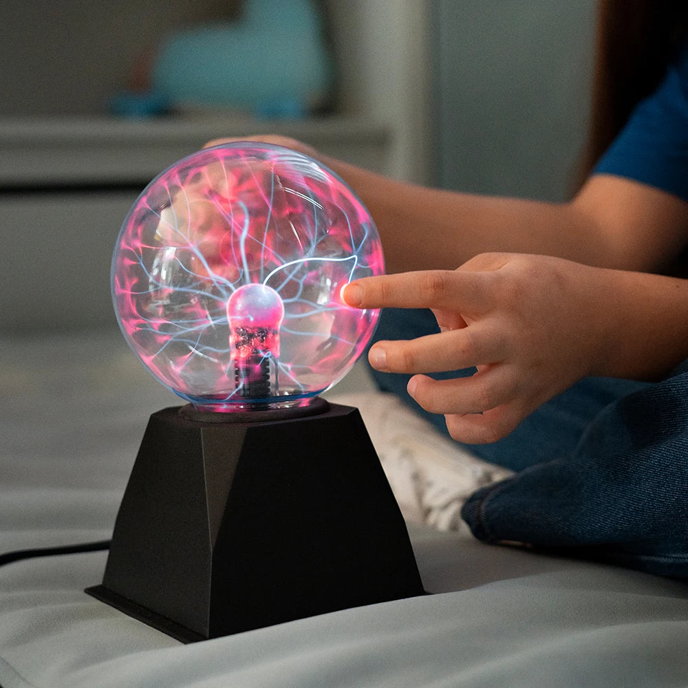 Glass Plasma Ball Lamp LED Electric Touch Light