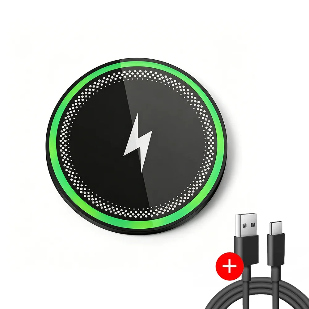 Black With cable Color 30W Wireless Charging Pad – Slim Fast Charge Dock