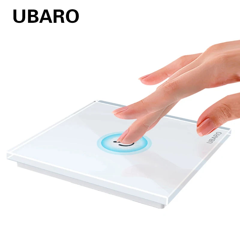 Glass Touch Wall Light Switch EU Standard With LED