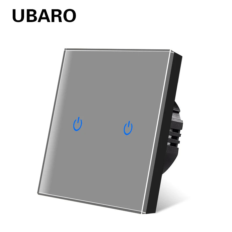 ZS-HB02X Color Glass Touch Wall Light Switch EU Standard With LED