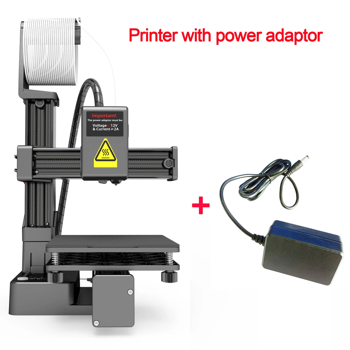 black color Compact Entry-Level 3D Printer – PLA/TPU FDM Desktop