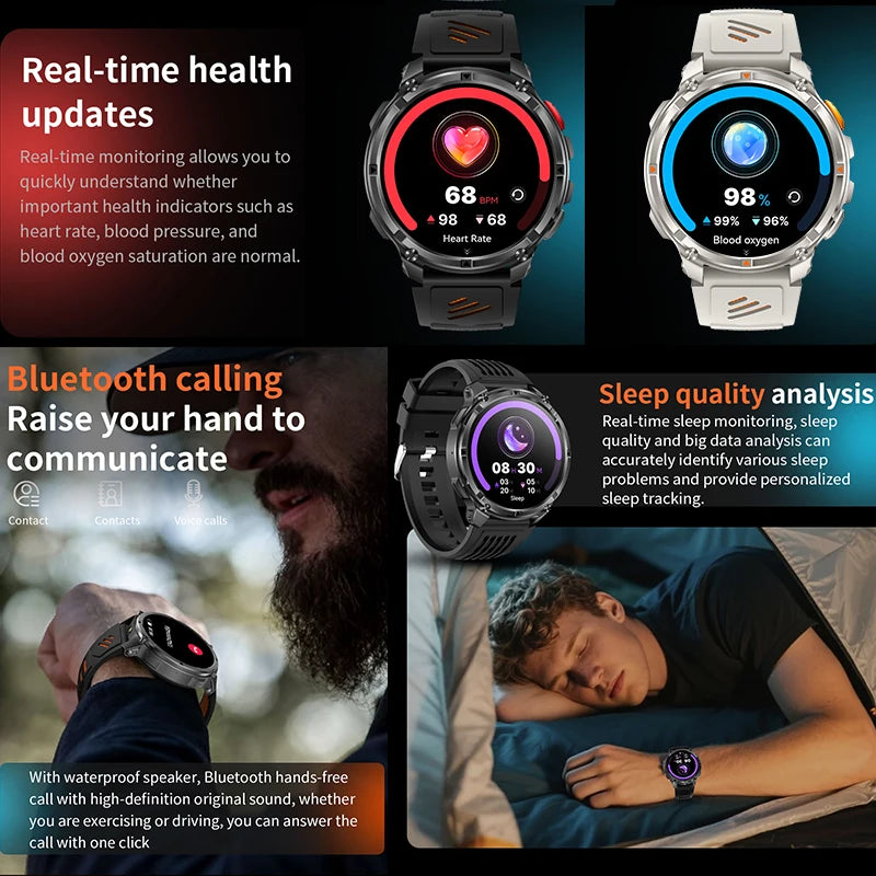 Outdoor Smart Watch with GPS – 21-Day Battery & Calls