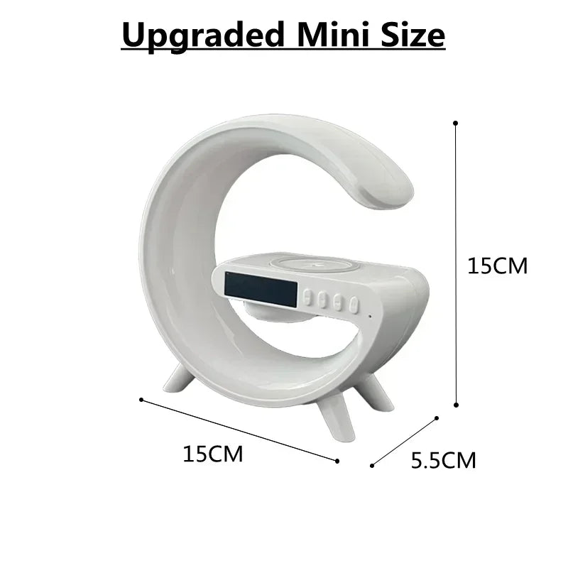 Mini Wireless Charging Alarm Clock With RGB Speaker